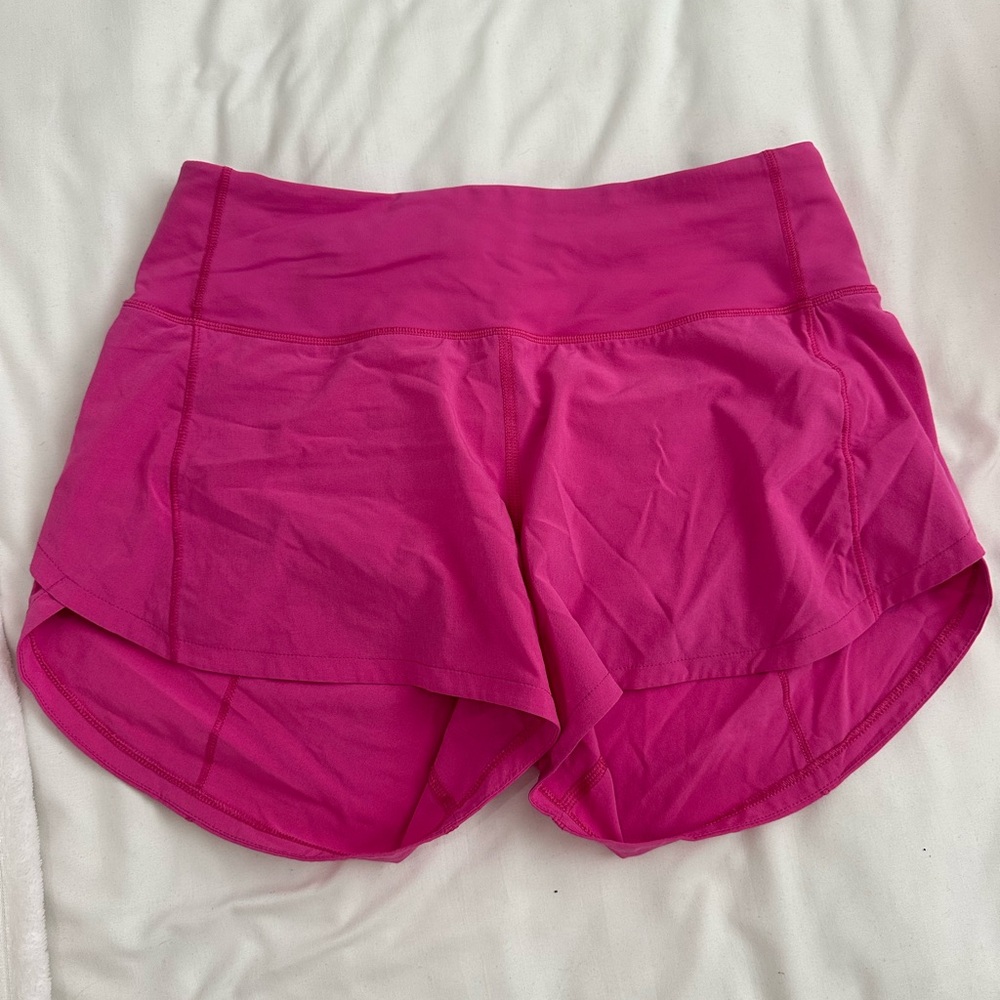 lululemon athletica Bright Pink Athletic Shorts